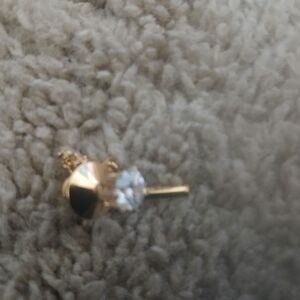 Vintage Clear Rhinestone Lapel // Tie Tack